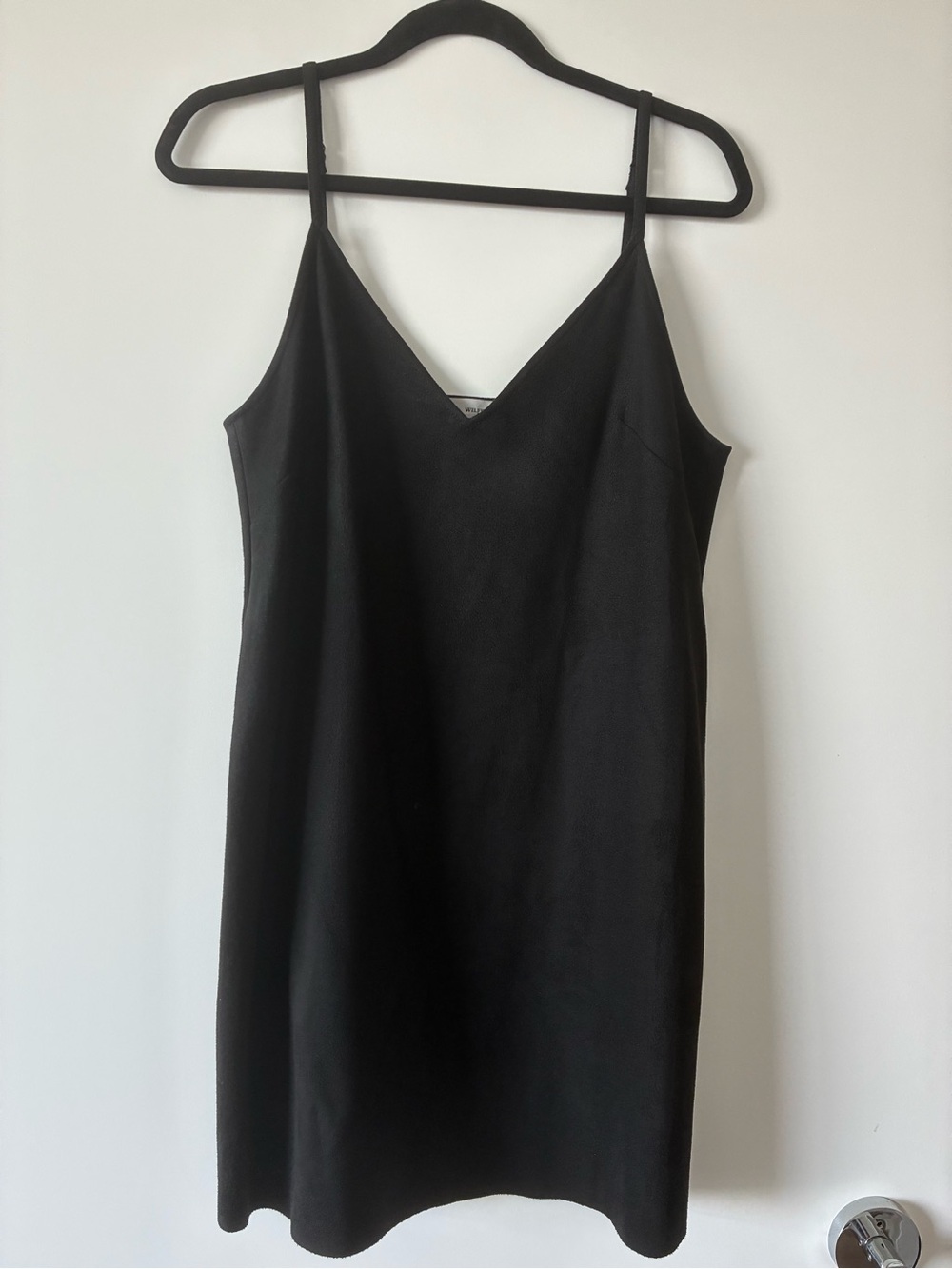 Wilfred Faux Suede Black Mini Dress